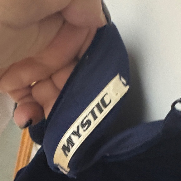 Mystic women’s Elegant navy blue Velvet Dress, medium with pockets - Picture 2 of 9